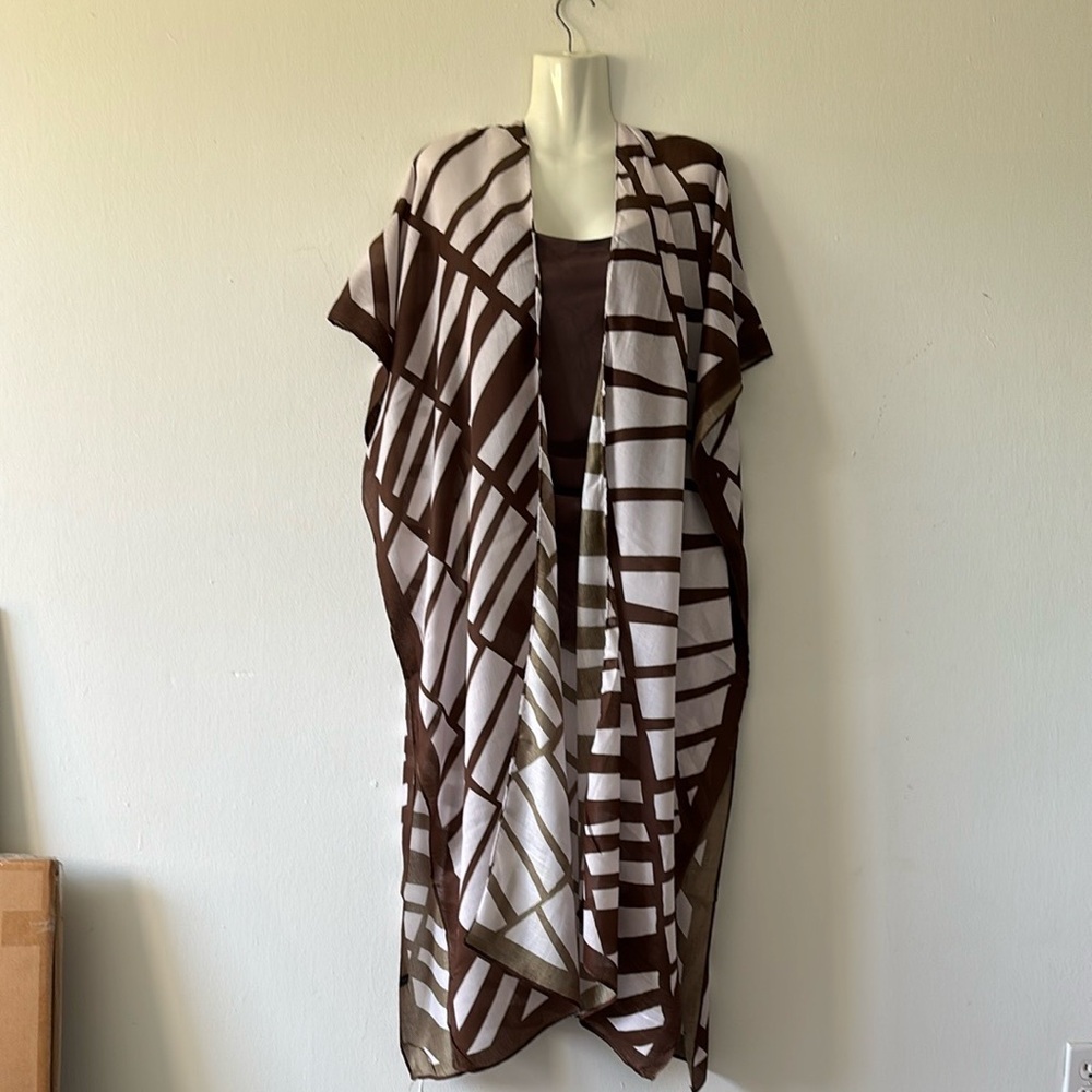 Elegant Brown One-Piece Swimsuit